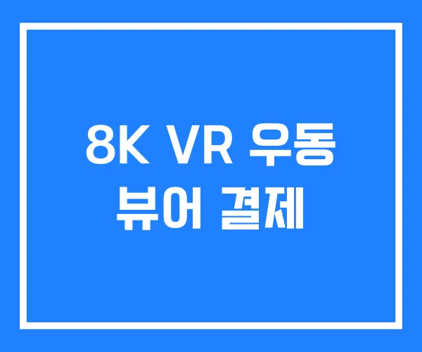 8K VR 우동 뷰어 결제 8K VR 우동 뷰어 결제