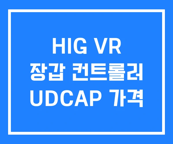 HIG VR 장갑 컨트롤러 UDCAP 가격