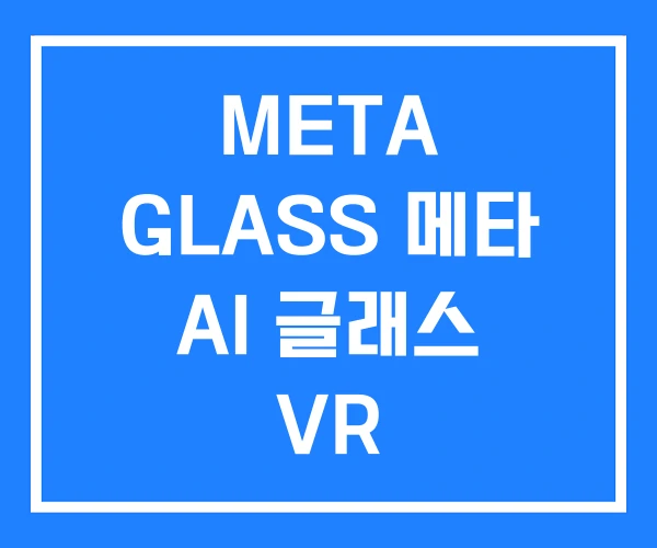 META GLASS 메타 AI 글래스 VR
