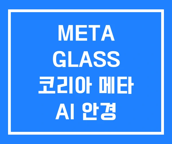 META GLASS 코리아 메타 AI 안경 META GLASS 코리아 메타 AI 안경