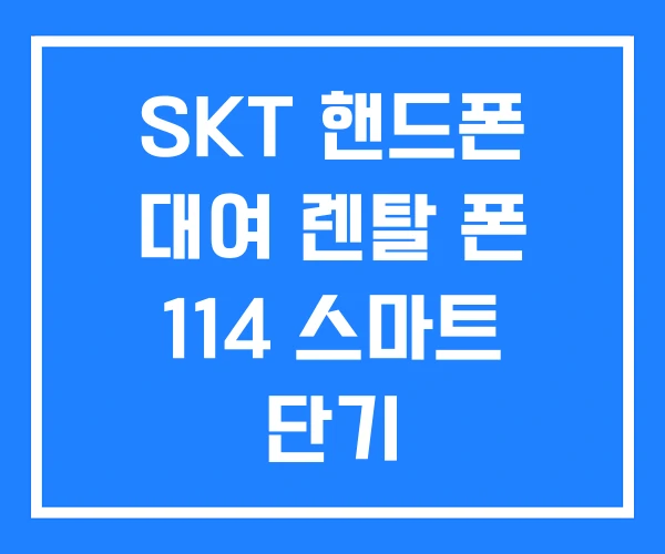 SKT 핸드폰 대여 렌탈 폰 114 스마트 단기 SKT 핸드폰 대여 렌탈 폰 114 스마트 단기