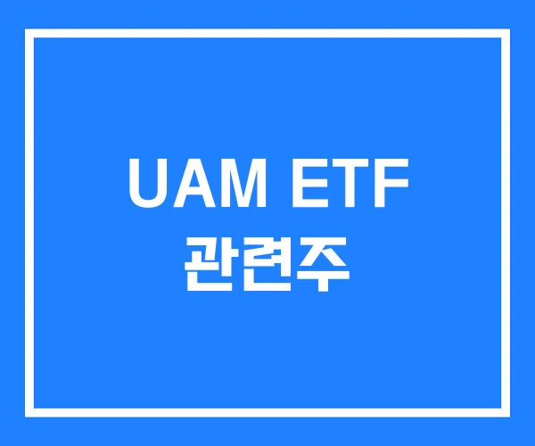 UAM ETF 관련주 UAM ETF 관련주