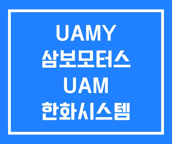 UAMY 삼보모터스 UAM 한화시스템 UAMY 삼보모터스 UAM 한화시스템