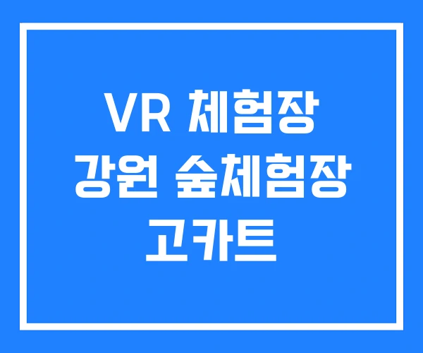 VR 체험장 강원 숲체험장 고카트 VR 체험장 강원 숲체험장 고카트