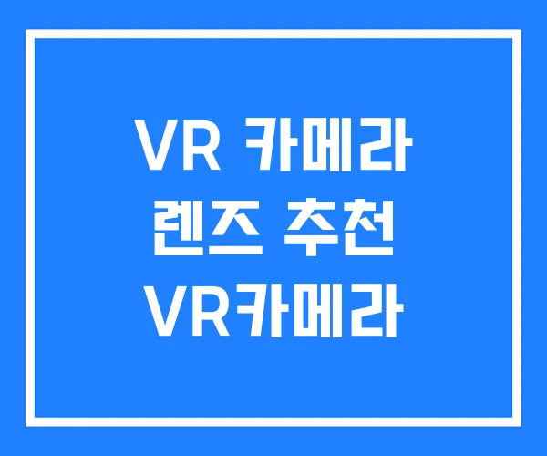 VR 카메라 렌즈 추천 VR카메라 VR 카메라 렌즈 추천 VR카메라