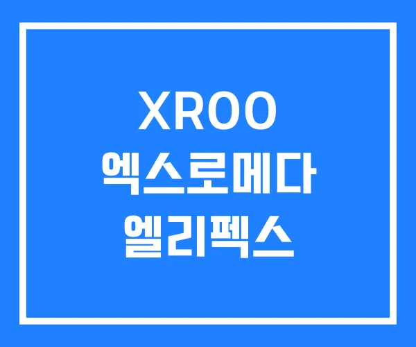 XROO 엑스로메다 엘리펙스 XROO 엑스로메다 엘리펙스