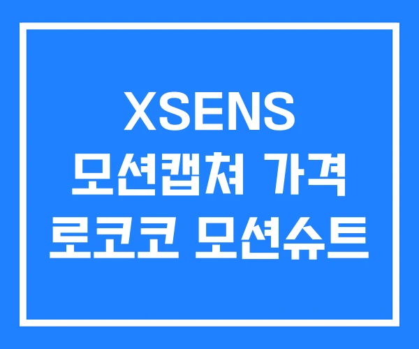 XSENS 모션캡쳐 가격 로코코 모션슈트