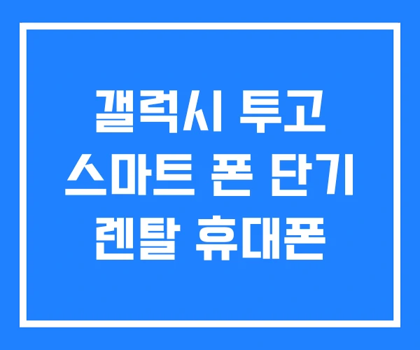 갤럭시 투고 스마트 폰 단기 렌탈 휴대폰 갤럭시 투고 스마트 폰 단기 렌탈 휴대폰