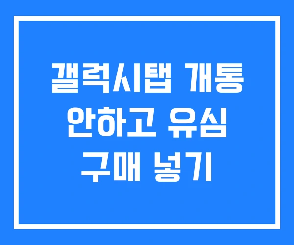 갤럭시탭 개통 안하고 유심 구매 넣기 갤럭시탭 개통 안하고 유심 구매 넣기