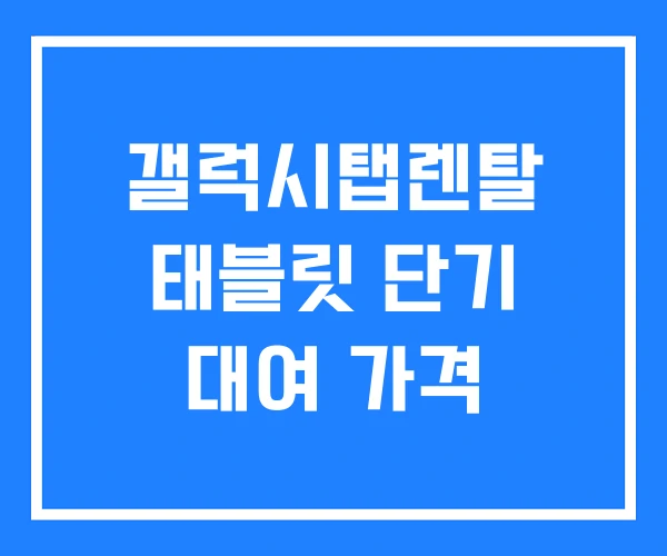 갤럭시탭렌탈 태블릿 단기 대여 가격 갤럭시탭렌탈 태블릿 단기 대여 가격