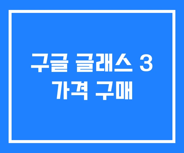 구글 글래스 3 가격 구매 구글 글래스 3 가격 구매