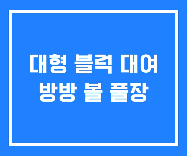 대형 블럭 대여 방방 볼 풀장 대형 블럭 대여 방방 볼 풀장