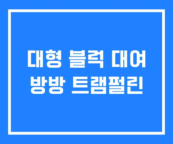 대형 블럭 대여 방방 트램펄린 대형 블럭 대여 방방 트램펄린