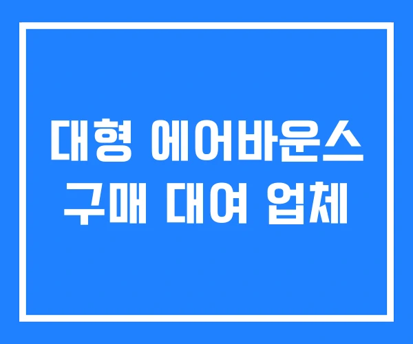 대형 에어바운스 구매 대여 업체 대형 에어바운스 구매 대여 업체
