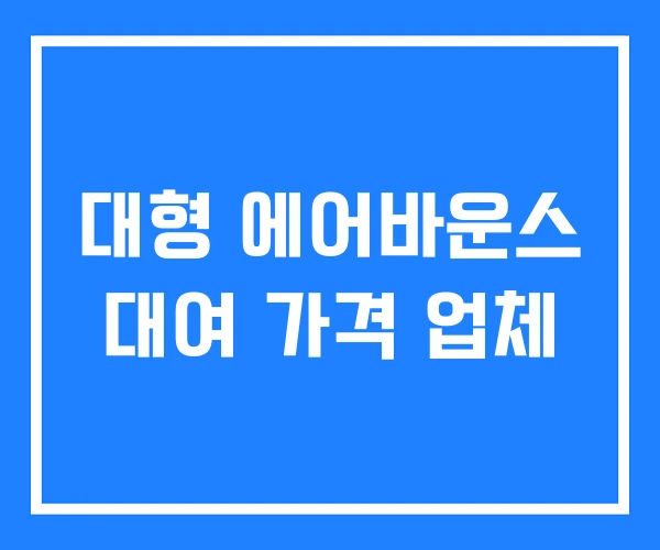 대형 에어바운스 대여 가격 업체 대형 에어바운스 대여 가격 업체
