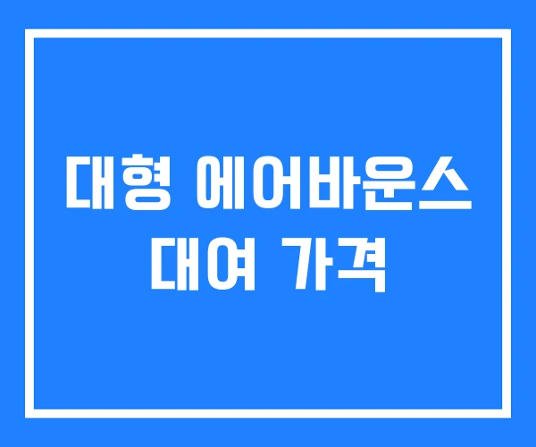 대형 에어바운스 대여 가격 대형 에어바운스 대여 가격