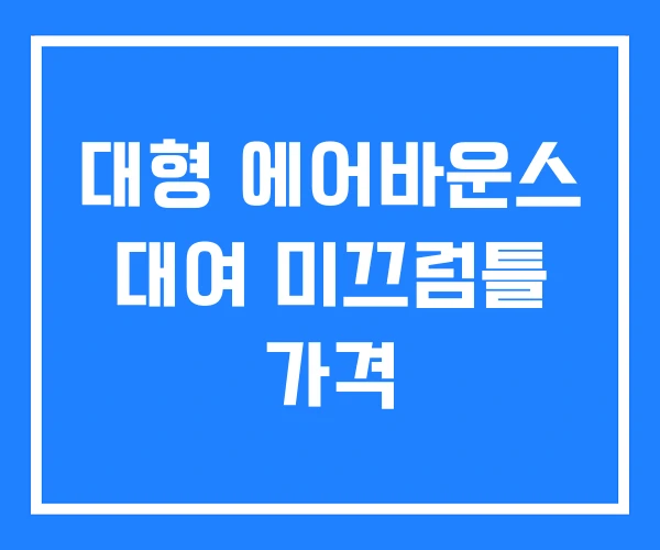 대형 에어바운스 대여 미끄럼틀 가격