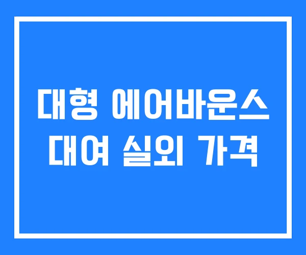 대형 에어바운스 대여 실외 가격 대형 에어바운스 대여 실외 가격