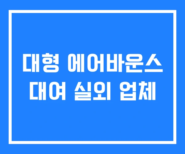 대형 에어바운스 대여 실외 업체 대형 에어바운스 대여 실외 업체