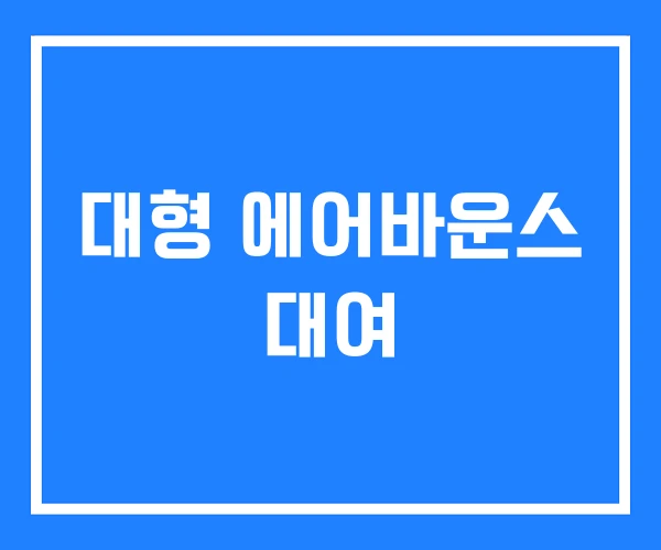 대형 에어바운스 대여 대형 에어바운스 대여