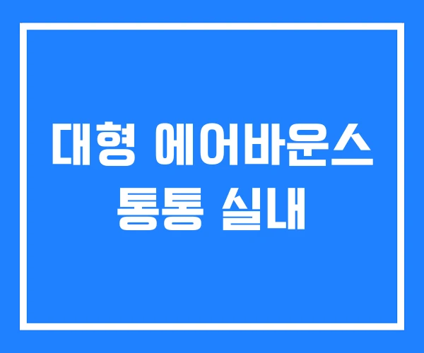 대형 에어바운스 통통 실내