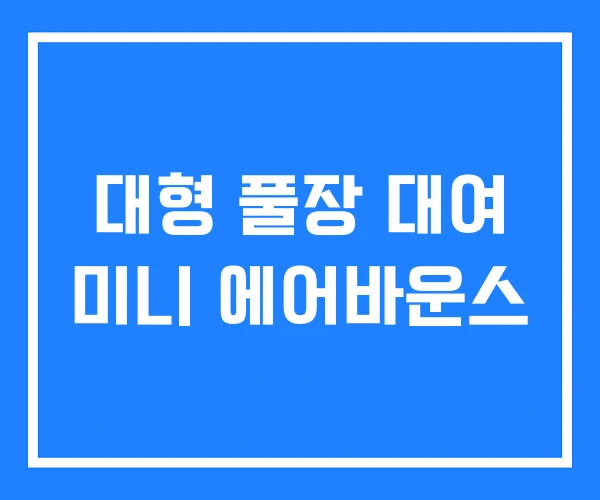 대형 풀장 대여 미니 에어바운스 대형 풀장 대여 미니 에어바운스