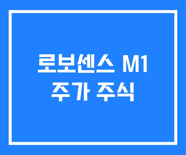 로보센스 M1 주가 주식