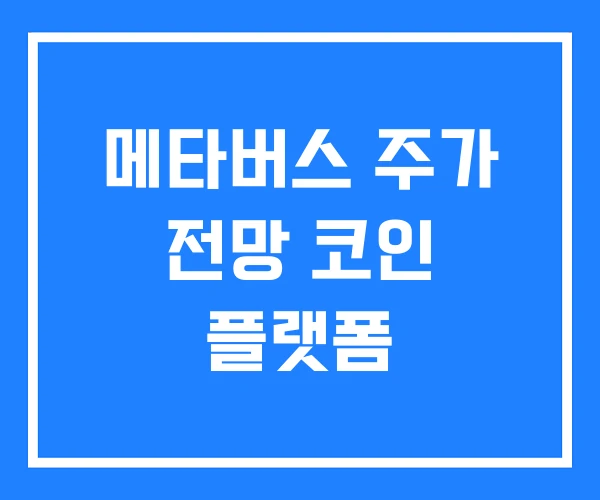 메타버스 주가 전망 코인 플랫폼 메타버스 주가 전망 코인 플랫폼