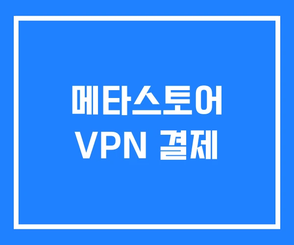 메타스토어 VPN 결제