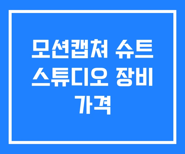 모션캡쳐 슈트 스튜디오 장비 가격 모션캡쳐 슈트 스튜디오 장비 가격