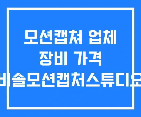 모션캡쳐 업체 장비 가격 비솔모션캡처스튜디오 모션캡쳐 업체 장비 가격 비솔모션캡처스튜디오