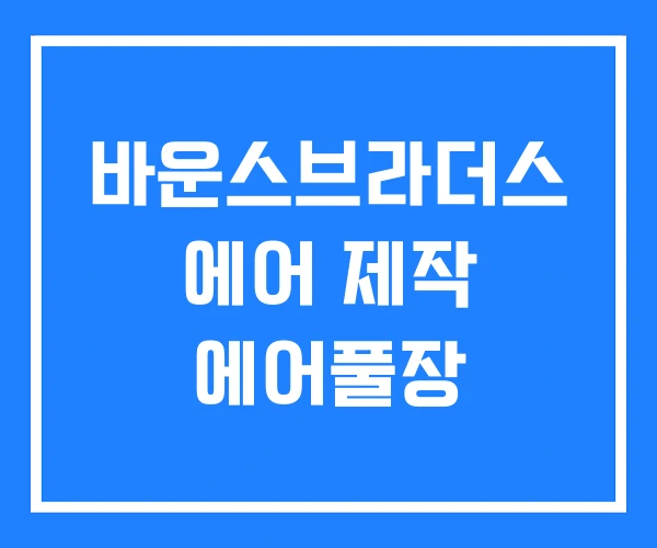 바운스브라더스 에어 제작 에어풀장