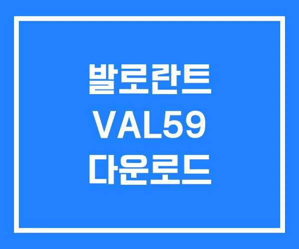 발로란트 VAL59 다운로드