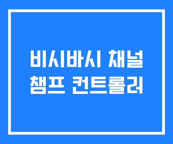 비시바시 채널 챔프 컨트롤러