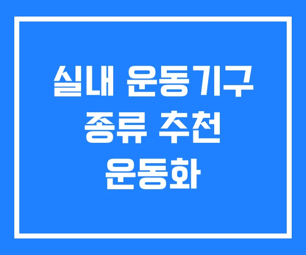 실내 운동기구 종류 추천 운동화 실내 운동기구 종류 추천 운동화