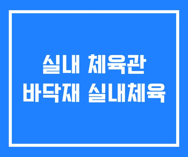실내 체육관 바닥재 실내체육 실내 체육관 바닥재 실내체육