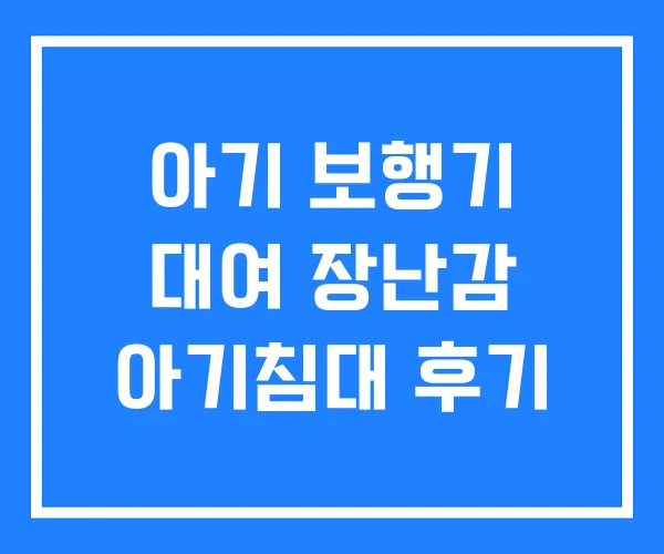 아기 보행기 대여 장난감 아기침대 후기