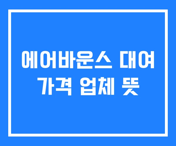 에어바운스 대여 가격 업체 뜻 에어바운스 대여 가격 업체 뜻