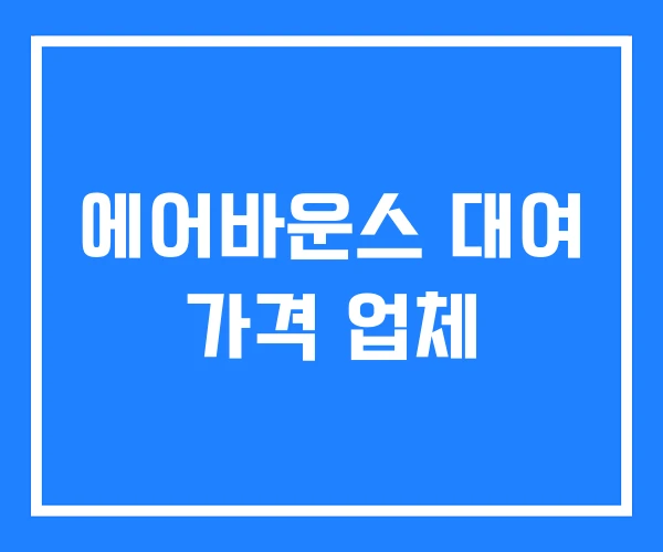 에어바운스 대여 가격 업체 에어바운스 대여 가격 업체