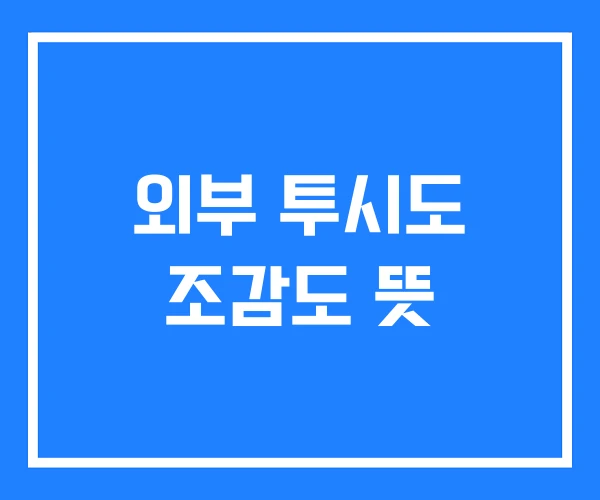 외부 투시도 조감도 뜻