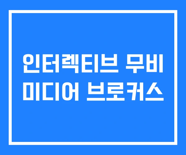 인터렉티브 무비 미디어 브로커스