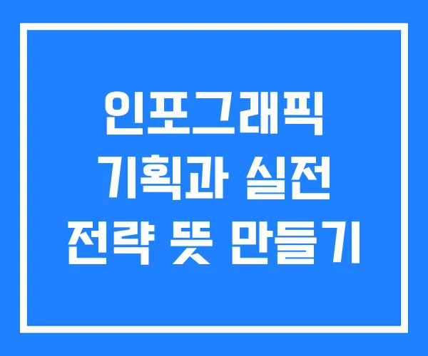 인포그래픽 기획과 실전 전략 뜻 만들기
